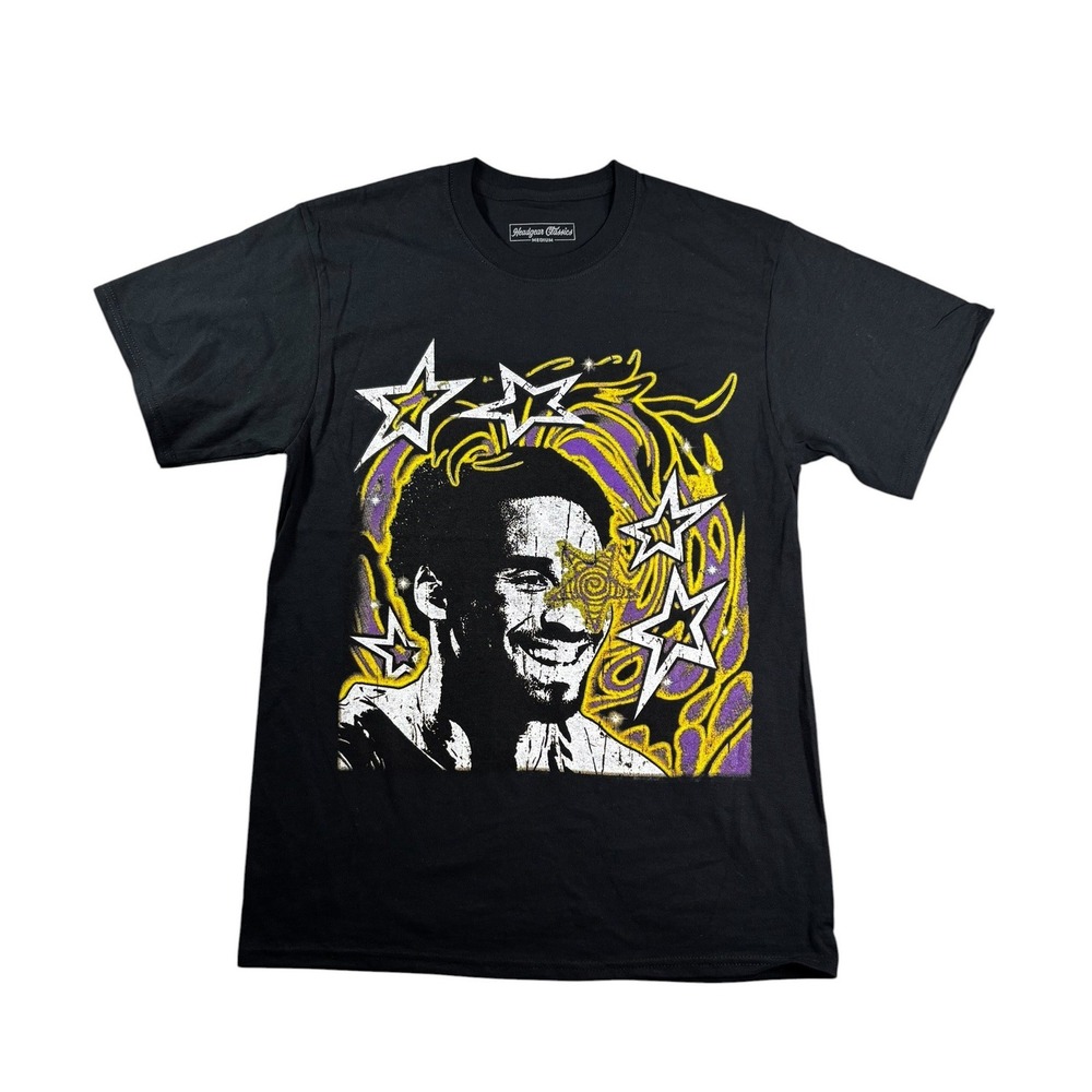 Headgear Classics Kobe Bryant Star Graphic T-Shirt Mens Medium Black Purple Gold